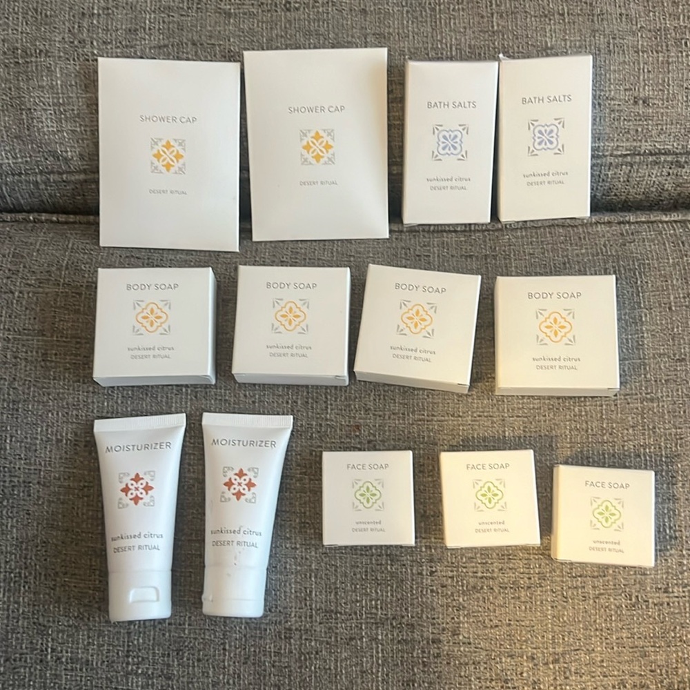 NEW - Lot of 13 Desert Ritual Lather Bath & Body Toiletries for La Quinta Resort